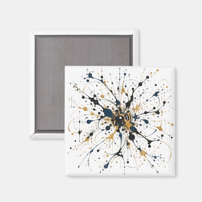 Förgylld midnatt magnet (Front/Back)