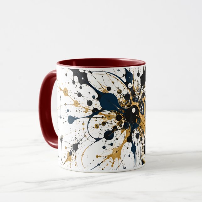 Förgylld midnatt mugg (Framsida vänster)