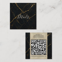 Förgylld Midnight Marble Svart & Guld Bröllop