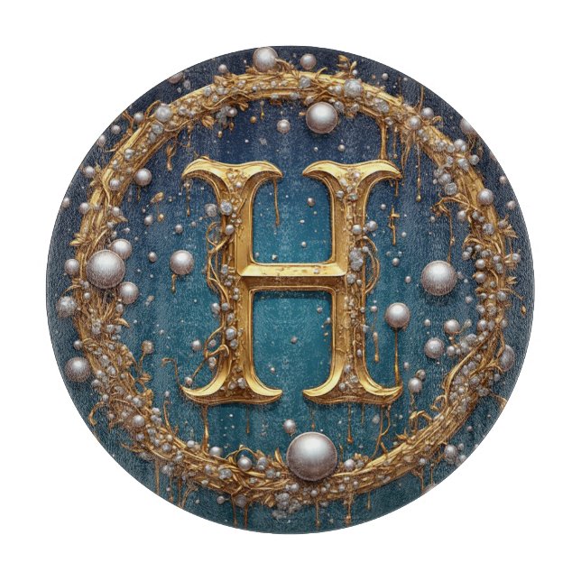 Förgylld monogram initialbokstav H (Framsidan)