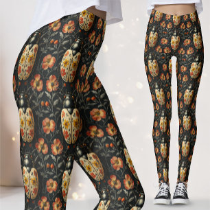 Förgylld naturvetare Botanisk skalbagge Leggings