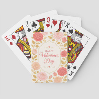 Förgylld Ros Alla Hjärtans Dag Romans Casinokort