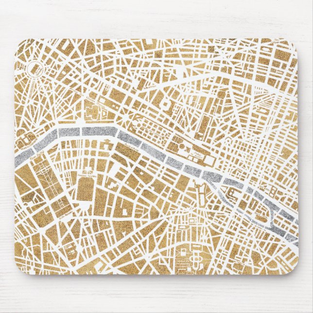Förgylld stadskarta av Paris Musmatta (Framsidan)
