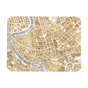 Förgylld stadskarta av Rome Magnet