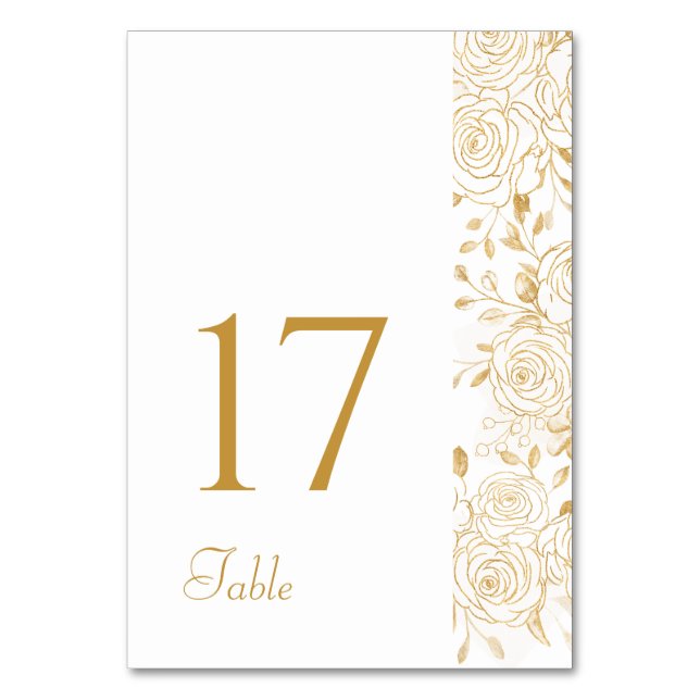 Förgyllda Blomningar Bordsnummer (Framsidan)