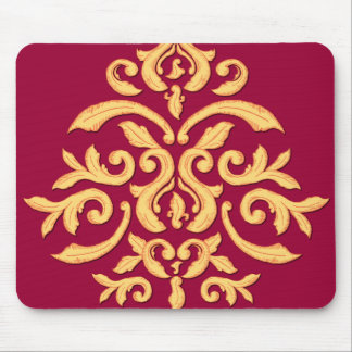 Förgyllda damastast Mousepad för det eleganta Musmatta