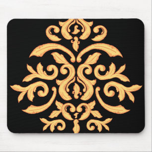 Förgyllda damastast Mousepad för det eleganta Musmatta