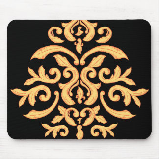 Förgyllda damastast Mousepad för det eleganta Musmatta