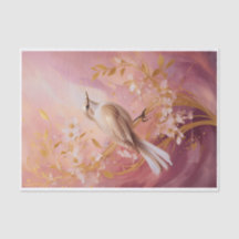 Förgyllda trädgårdsvänner, elegant fågel på rosa