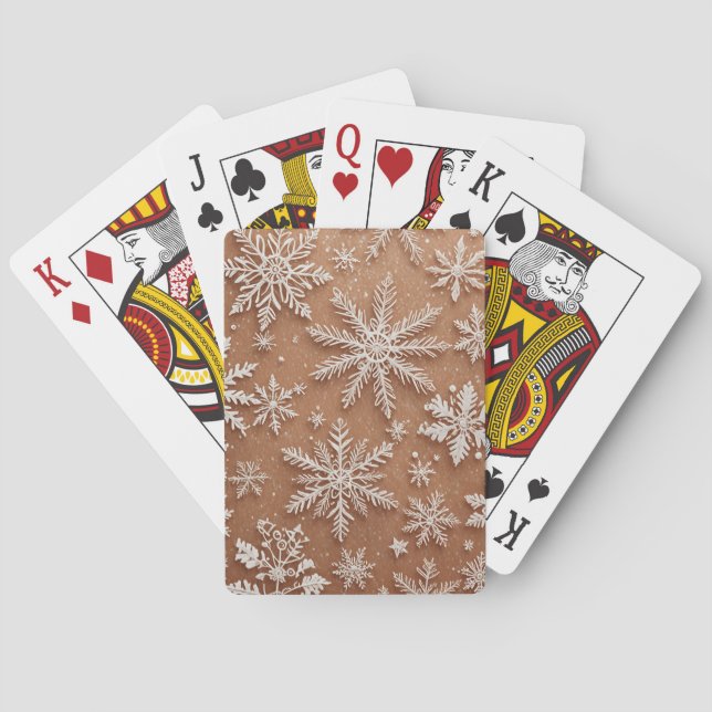 Förgyllda Vinterkristaller Casinokort (Baksidan)