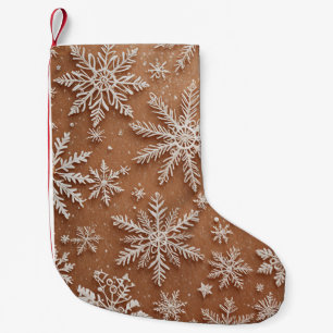 Förgyllda Vinterkristaller Liten Julstrumpa