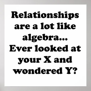 Förhållanden är lik Algebra Poster