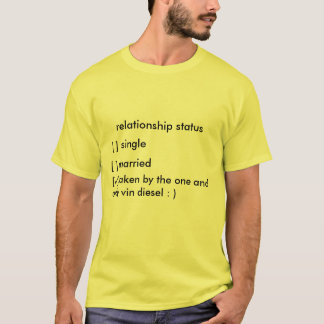 förhållandestatus t-shirt