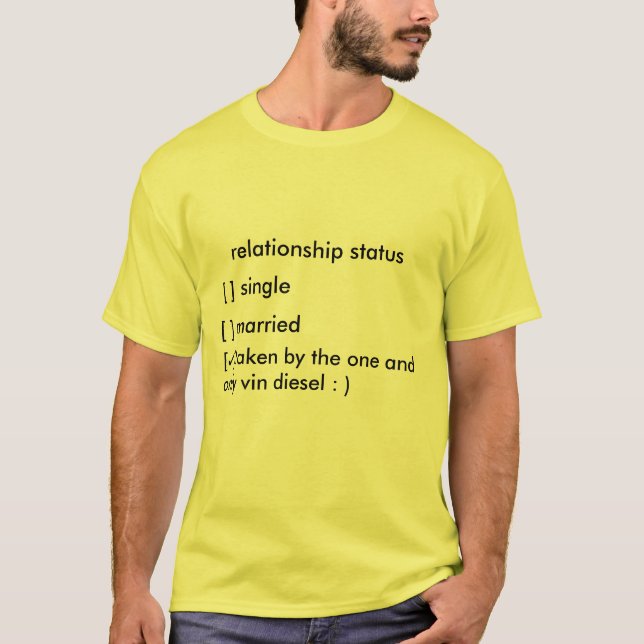 förhållandestatus t-shirt (Framsida)