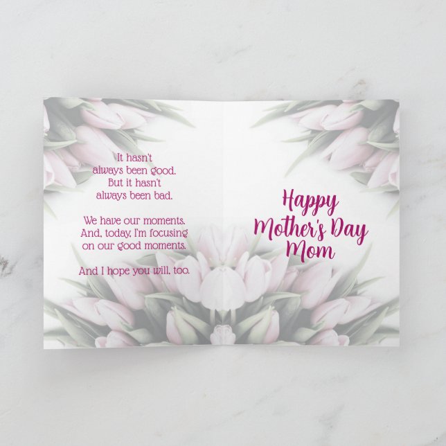 Förhållandet har utvecklats - Mors dag Tack Kort (Inuti)