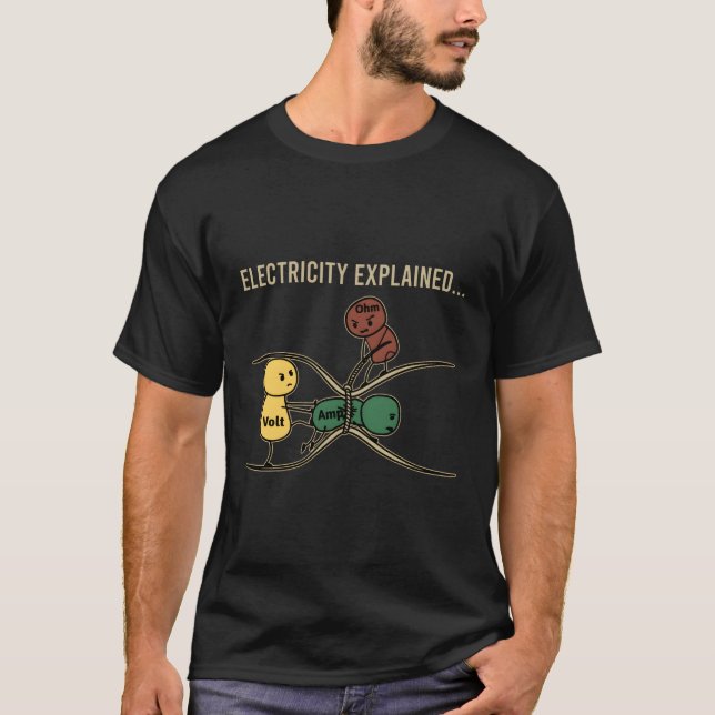 Förhållandet mellan elprospekterad volt och ohm t shirt (Framsida)