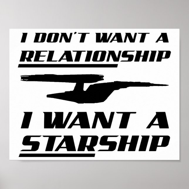 Förhållandet Starship Funny Poster (Framsidan)