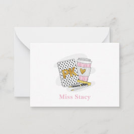 FörhandK Lärarbedömning Vit matkaffe för bärbara d Anteckningskort