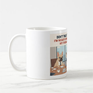 Förhandlar med min Frenchie Rolig fransk bulldog Kaffemugg