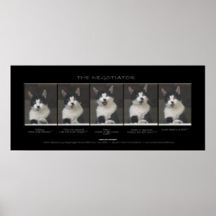 "FÖRHANDLAREN" Lustigt Pet Cat-utskrift Poster