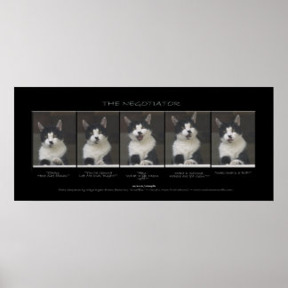 "FÖRHANDLAREN" Lustigt Pet Cat-utskrift Poster