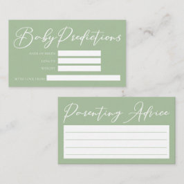 Förhandsråd om babyinställningar för Grönt Tilläggskort