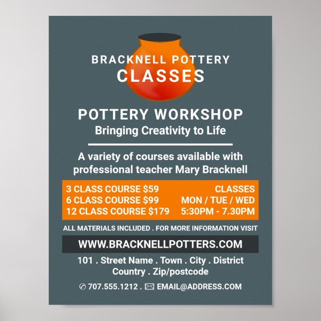 Förhandsutkast, pappersklasser, Potter Poster (Framsidan)