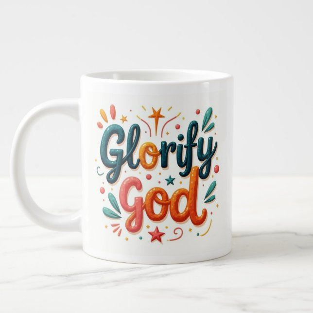 Förhärliga Gud Jumbo Mugg (Vänster)