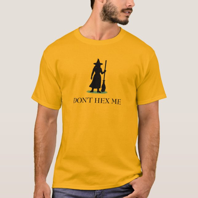 Förhäx mig inte - Häxa Gadsden Flagga Parodi T Shirt (Framsida)