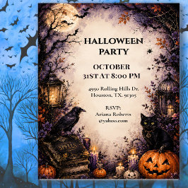 Förhäxad Korp Halloweenfest Inbjudningar