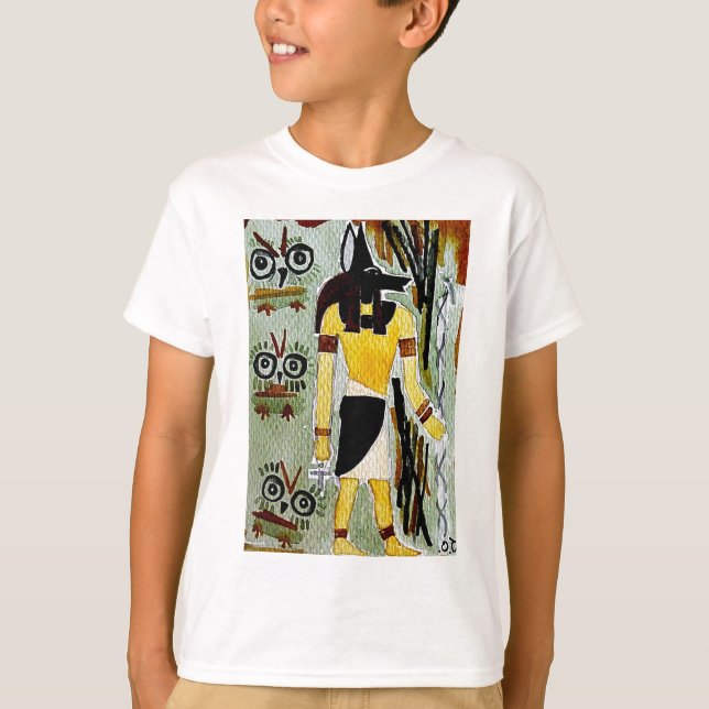 forheatanubis.jpg Anubis egyptenugglor T-shirt (Framsida)