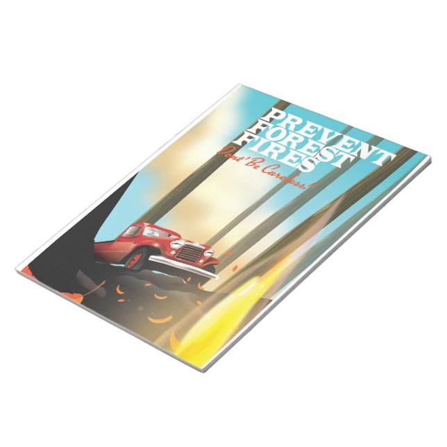 Förhindra att skogsbränder poster. anteckningsblock (Vinklad)