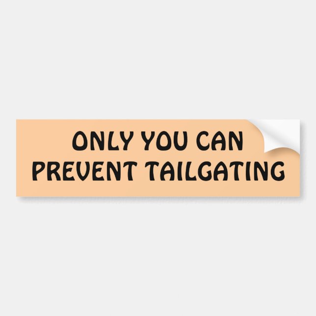 Förhindra Tailgating Bildekal (Framsidan)