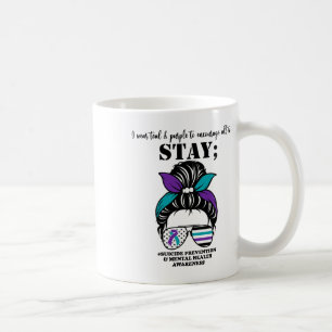 Förhindrande medvetenhet om psykisk hälsa - meddel kaffemugg