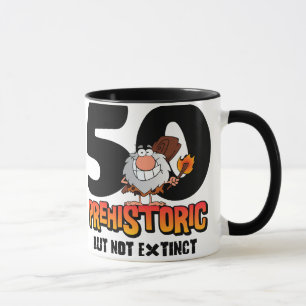 Förhistorisk 50th födelsedag mugg
