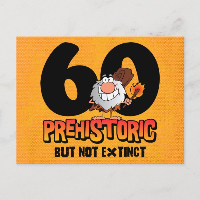 Förhistorisk 60-dagars vykortsinbjudan inbjudan vykort (Framsida)