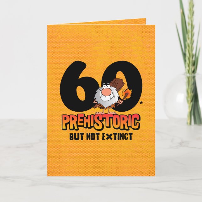 Förhistorisk 60:e födelsedag kort (Framsida)