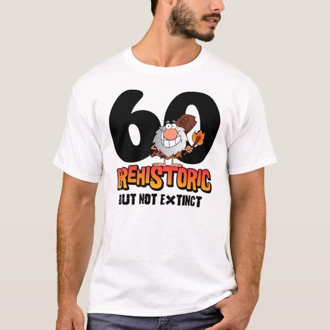 Förhistorisk 60th födelsedag t-shirt (Framsida)