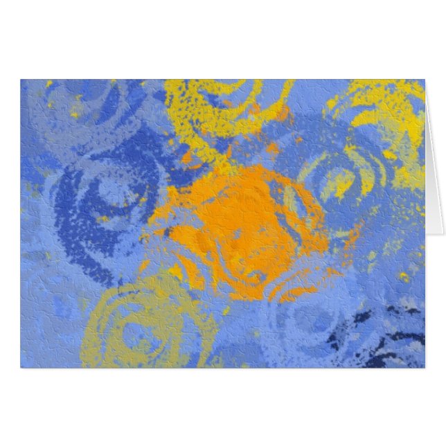 Förhistorisk abstrakt hälsningskort (Framsidan Horizontal)