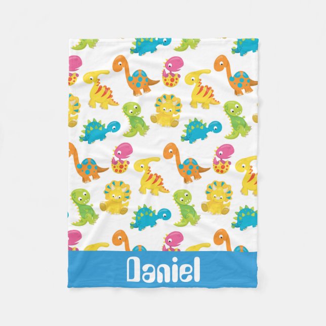 Förhistorisk barnfilt från Dinosaur mönster Fleecefilt (Framsidan)