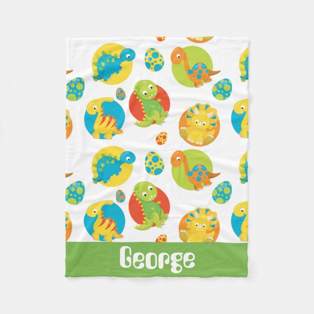 Förhistorisk barnfilt från Dinosaur mönster Fleecefilt (Framsidan)