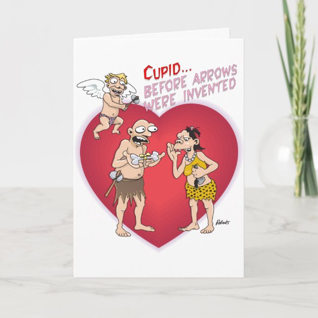 Förhistorisk CUPIDvalentin Helgkort (Framsida)