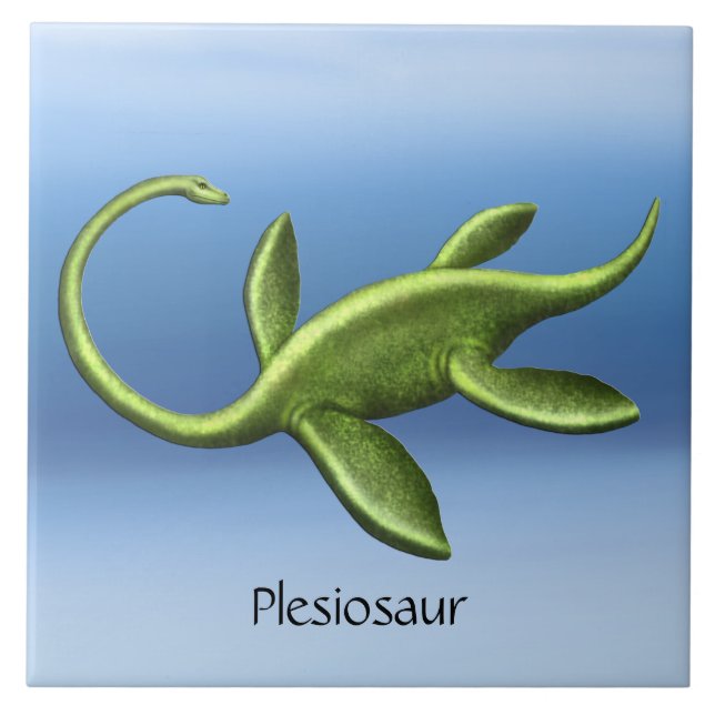 Förhistorisk Elasmosaurus Plesiosaur Ceramic Tile Kakelplatta (Framsidan)