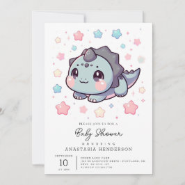 Förhistorisk Elegant Dinosaur Baby Shower Inbjudningar