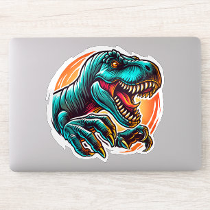 Förhistorisk episk dino-attack T-Rex Klistermärken