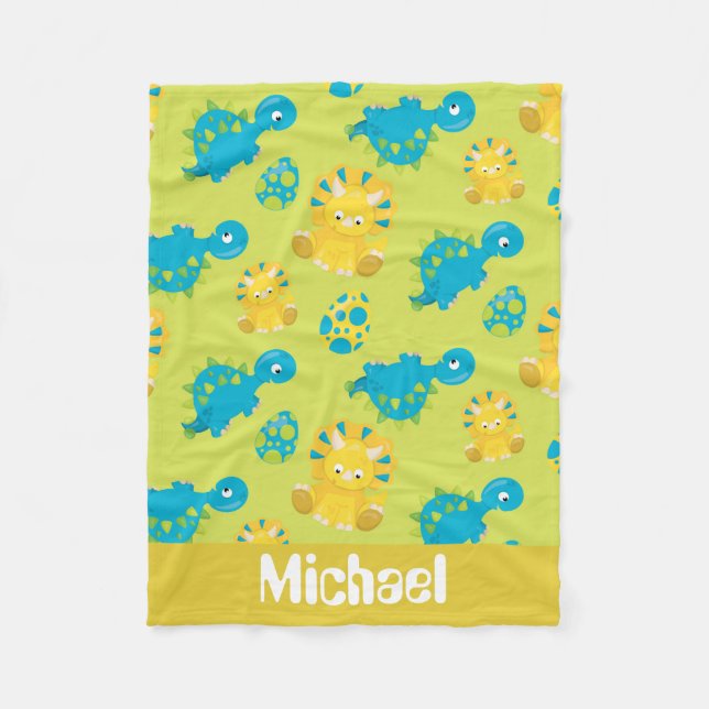 Förhistorisk filt från dinosaur mönster pojke (Framsidan)