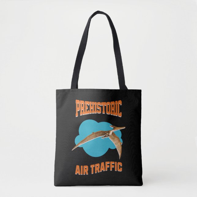 Förhistorisk flygtrafik Pterodactyl Pilot Humor Tygkasse (Framsida)