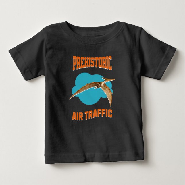 Förhistorisk flygtrafik Pterodactyl-pilothumor T Shirt (Framsida)