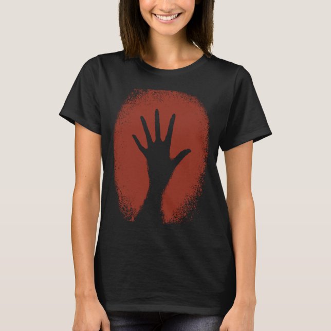 Förhistorisk handavtryck från stenåldersgrotta t shirt (Framsida)