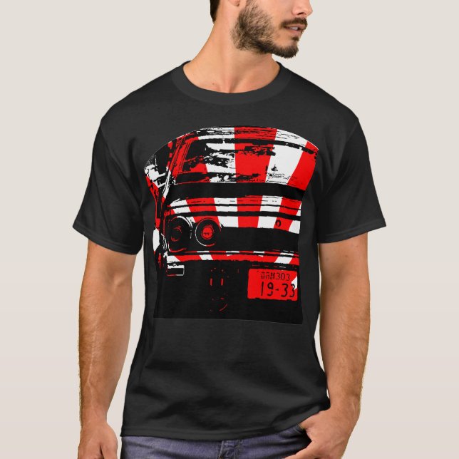 Förhistorisk JDM Stigning Sol japansk Domestic Mot T Shirt (Framsida)